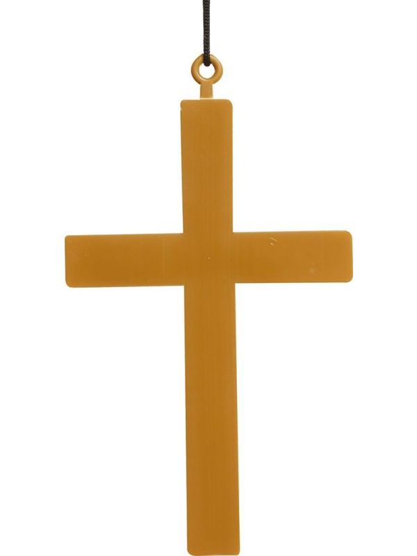 Goudkleurige Groot Kruis Ketting