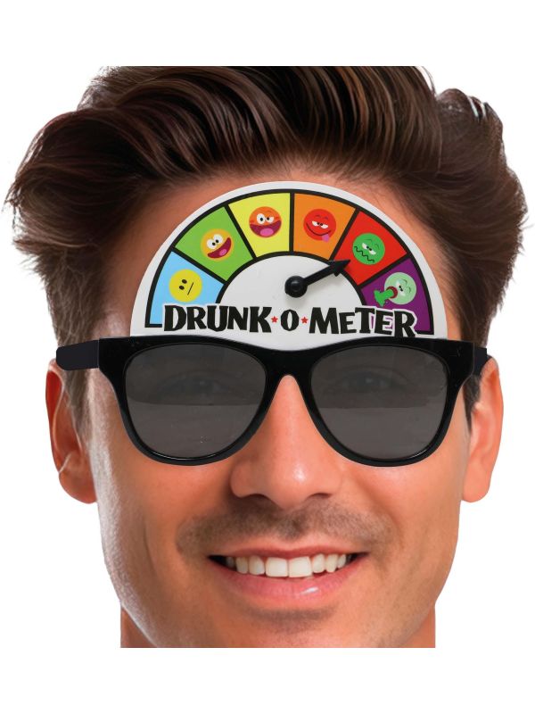 Grappige Drunk'O'Meter Bril Zwart