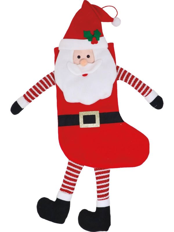 Grappige Kerstman Cadeau Sok Kerstmis 57cm