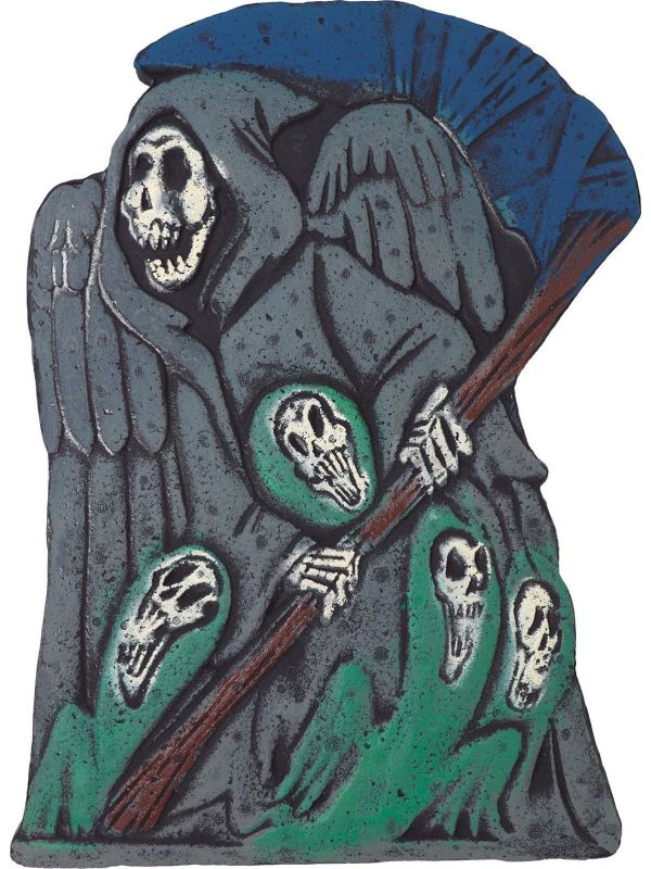 Griezelige Grim Reaper Grafsteen