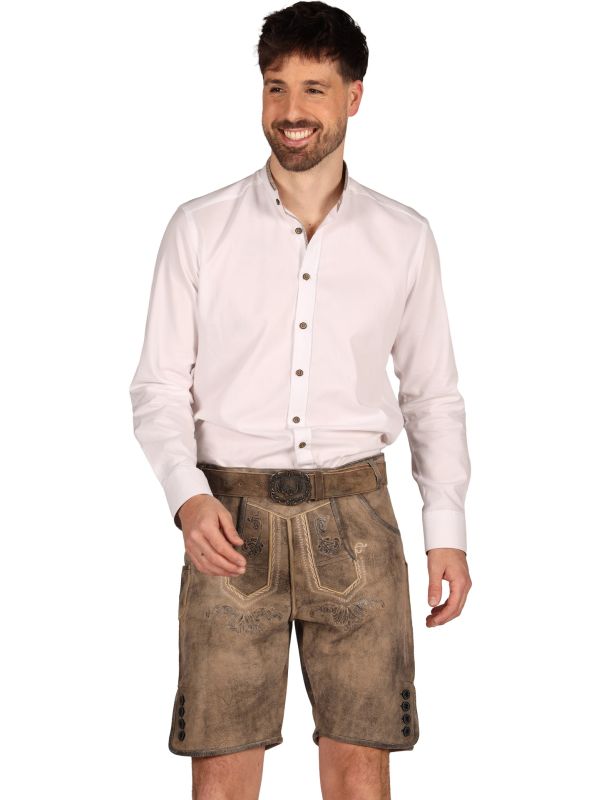 Grijs Bruine Oktoberfest Lederhose Geitenleer Heren