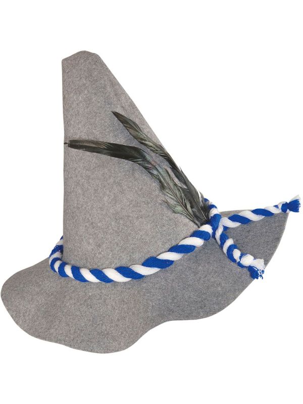Grijze Beierse Hoed met Veren