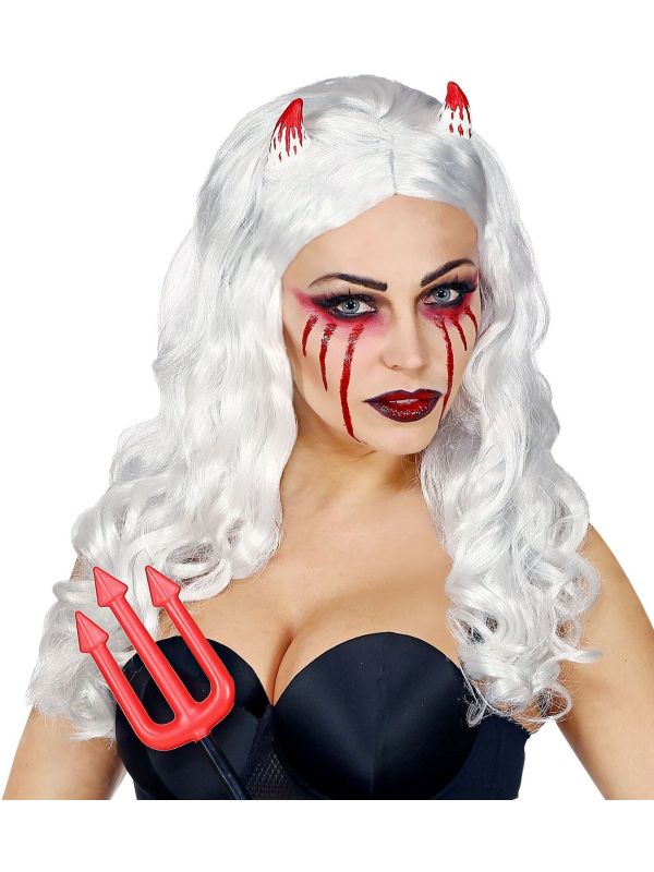 Grijze Halloween Pruik