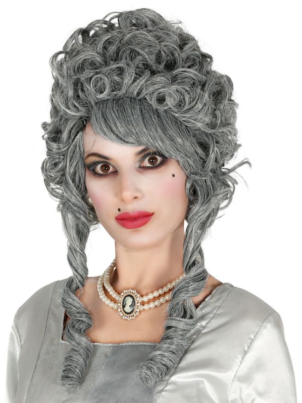 Grijze Markiezin Pruik