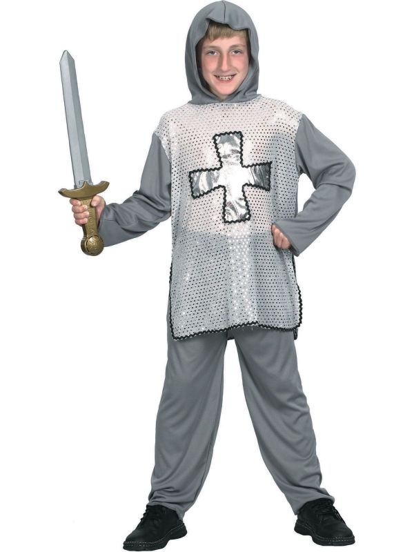 Grijze Middeleeuwse Ridder Kostuum Kinderen