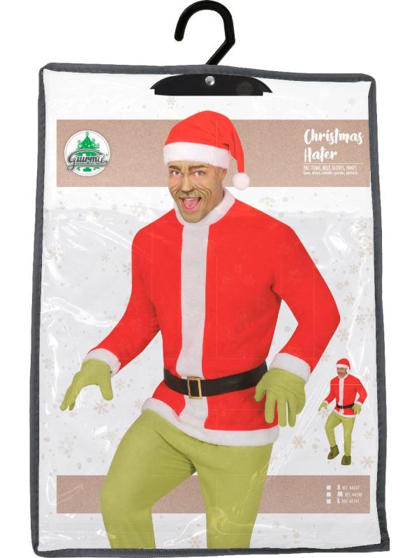 Grinch Kerstmis Kostuum - Compleet met Accessoires voor een Feestelijk Grinch Kerstmis Kostuum - Compleet met Accessoires voor een Feestelijk