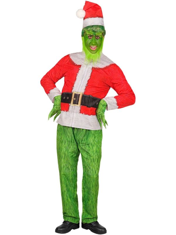 Grinch Kerstman Outfit Heren