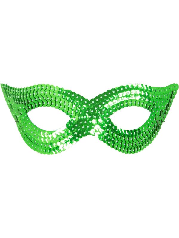 Groen Pailletten Oogmasker