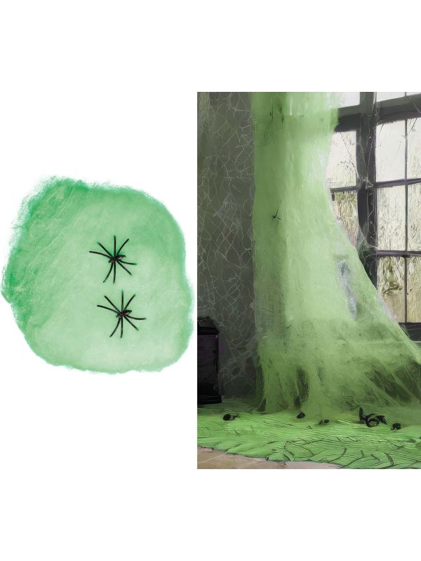 Groen Spinnenweb Halloween