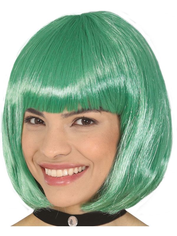 Groene Boblijn Pruik Carnaval Dames