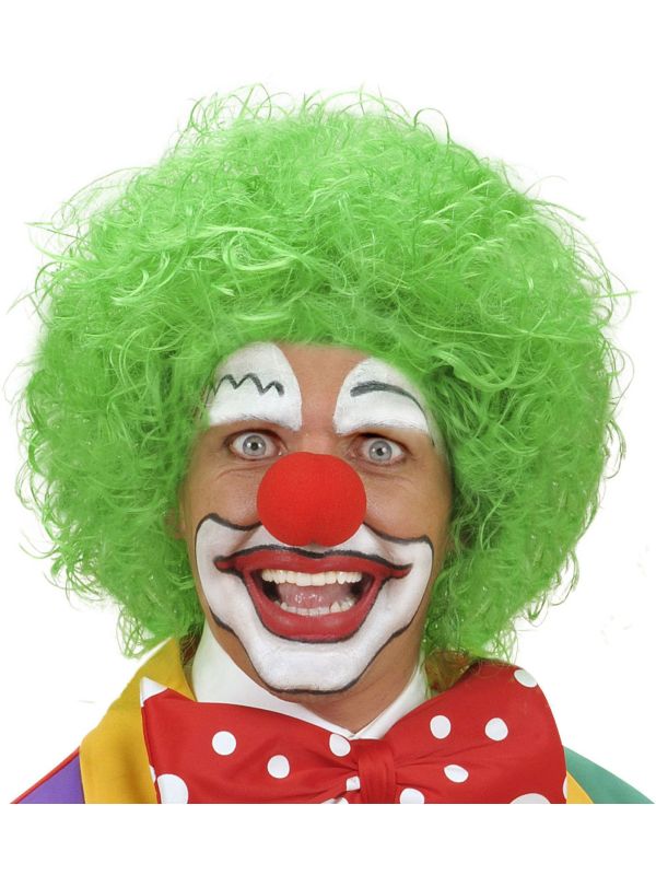 Groene Clown Pruik
