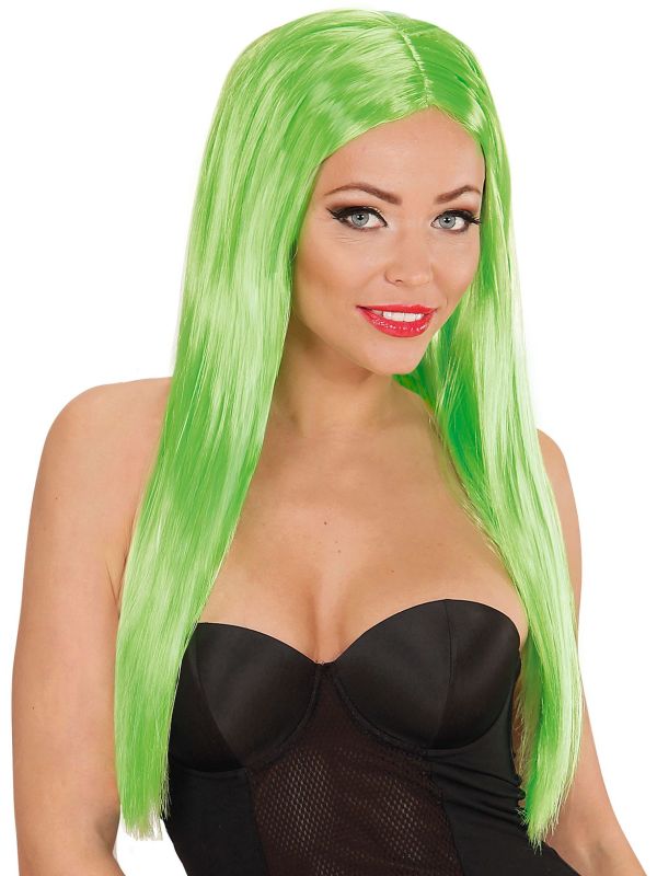 Groene Glamour Pruik