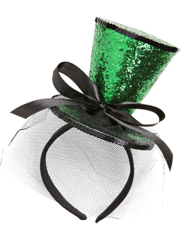 Groene Glitter Mini Hoge Hoed