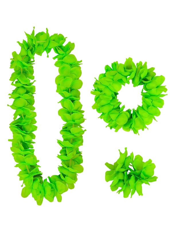 Groene Hawaii Bloemen Set Kransen