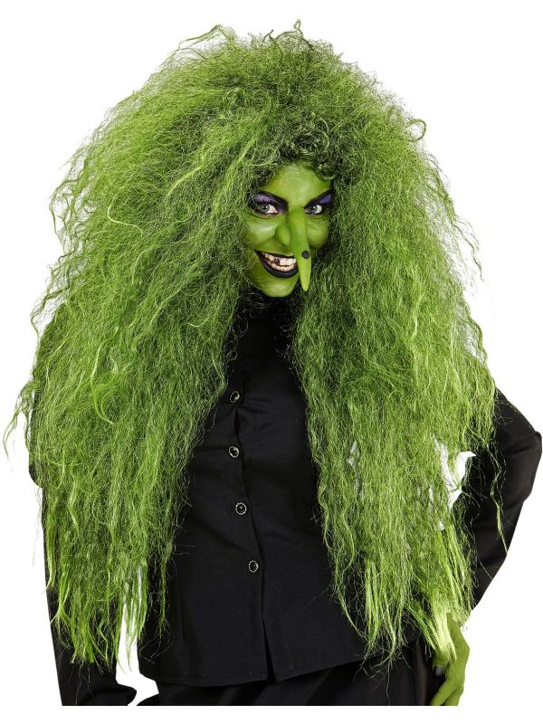 Groene Heksen Pruik