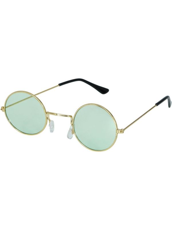 Groene Hippie Retro Zonnebril Klein Volwassenen