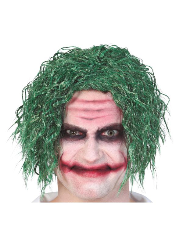 Groene Joker Pruik