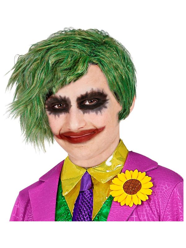 Groene Joker Pruik Kind