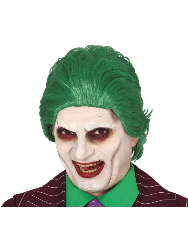 Groene Joker Pruik Man