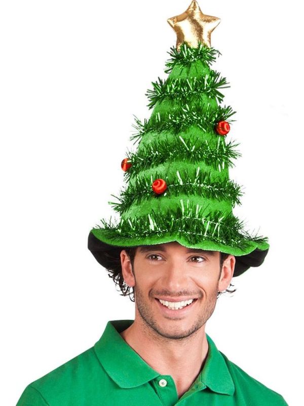 Groene Kerstboom Hoed met Piek