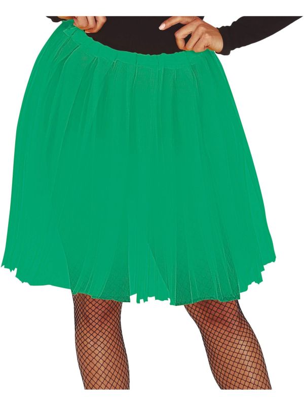 Groene Lange Tutu Dames 60cm