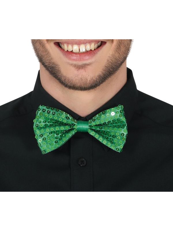 Groene Pailletten Strik