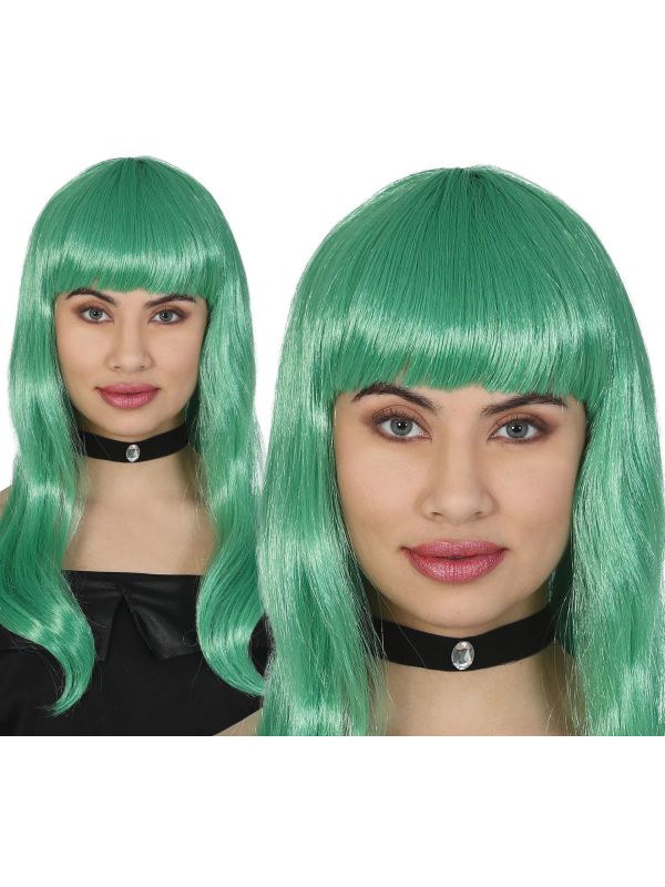 Groene Pony Pruik Dames