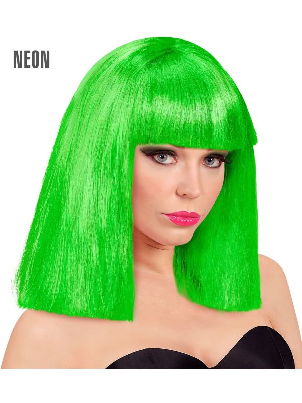 Groene Showgirl Pruik