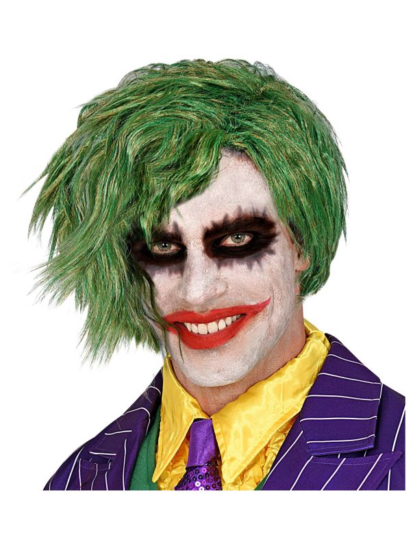 Groene The Joker Pruik Man
