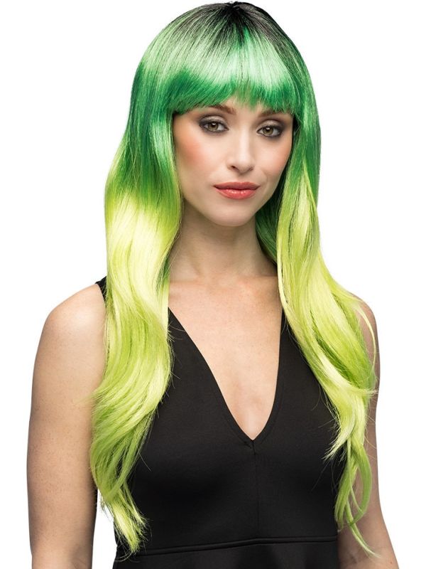 Groene Toxic Dames Pruik