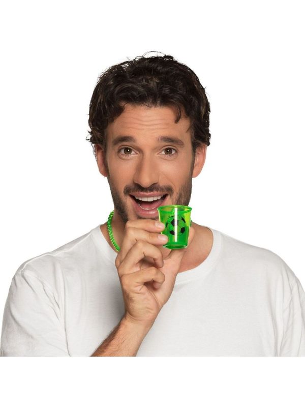 Groene Voetbal Shotglas Ketting