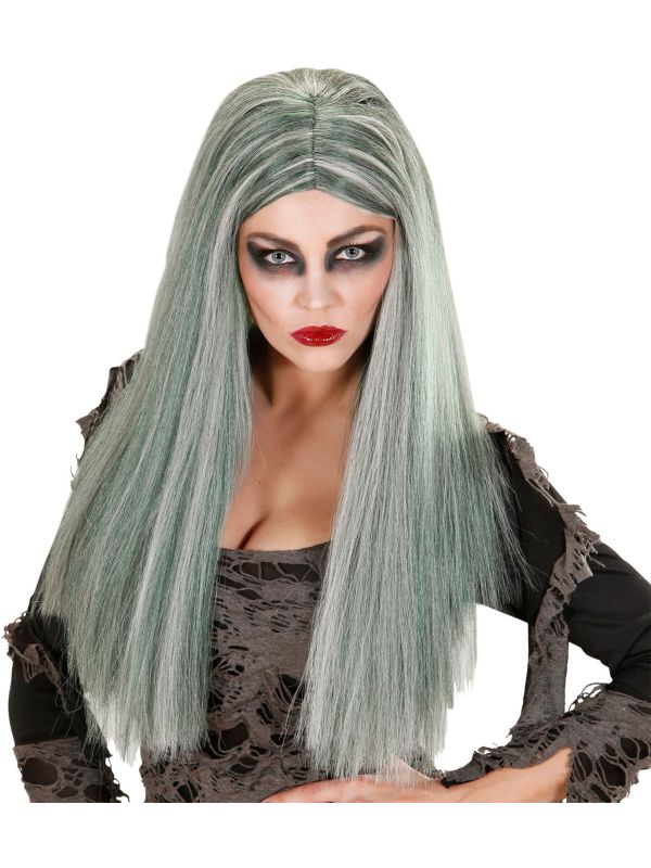 Groene Zombie Dames Pruik