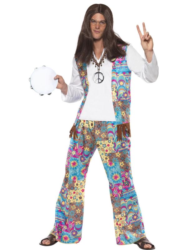 Groovy Hippie Heren Kostuum