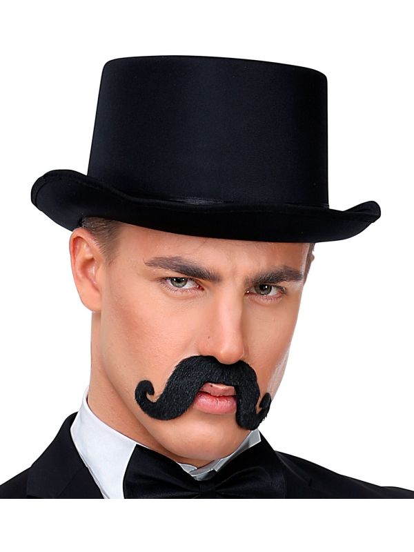 Grote Cowboy Snor Mannen Zwart