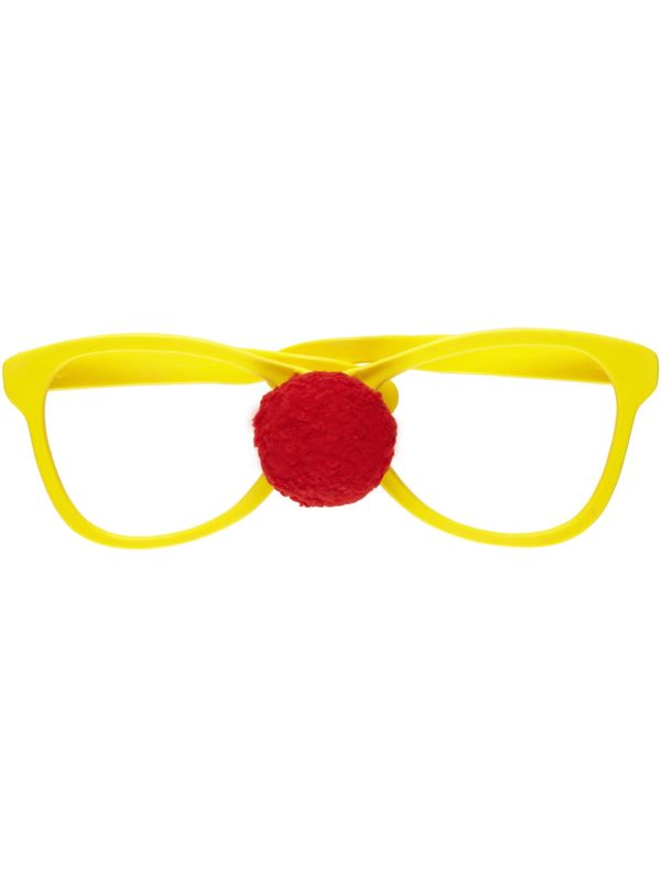 Grote Gele Clownsbril met Neus