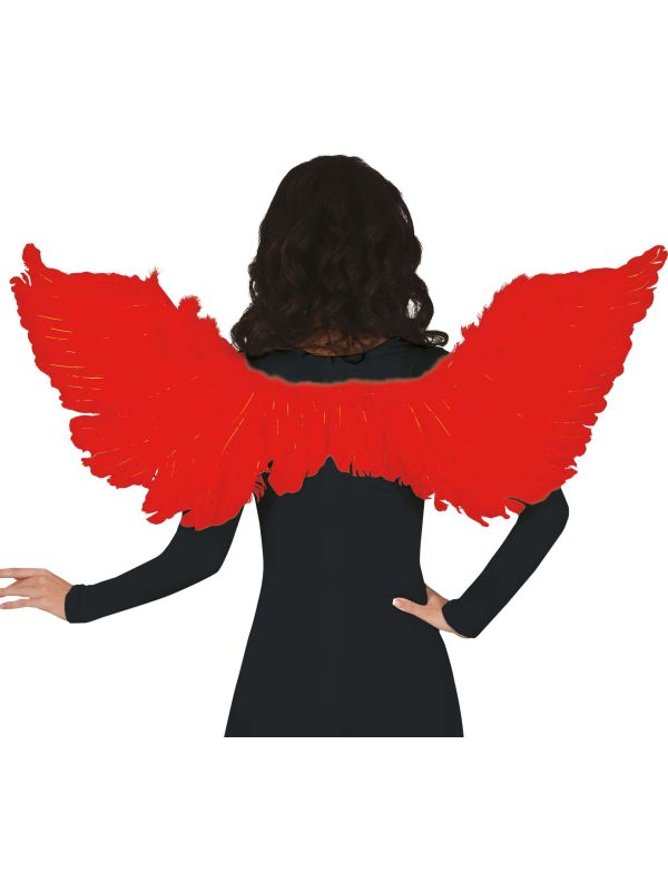 Grote Rode Engel Vleugels met Veren