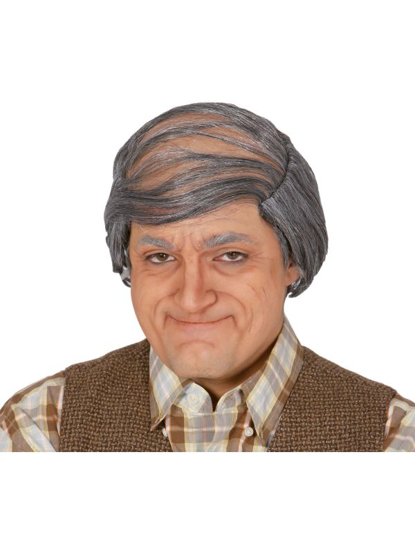 Half Kale Oude Man Abraham Pruik