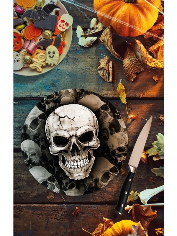 Halloween Angry Skull Bordjes