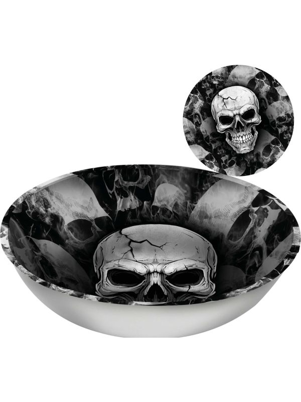 Halloween Angry Skull Doodskop Schaal