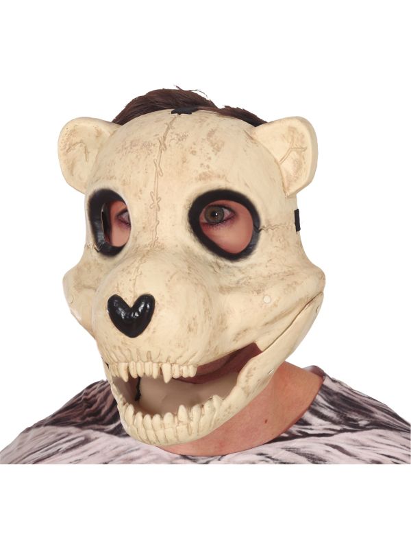 Halloween Beren Masker Troetelbeertjes Beige