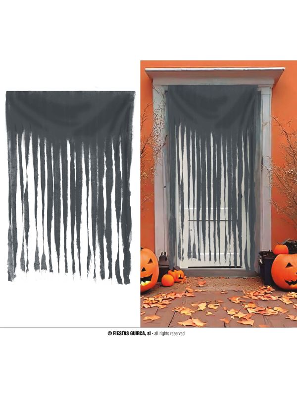 Halloween Deurgordijn Grijs Stof