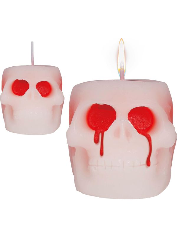 Halloween Doodskop Kaars 6cm