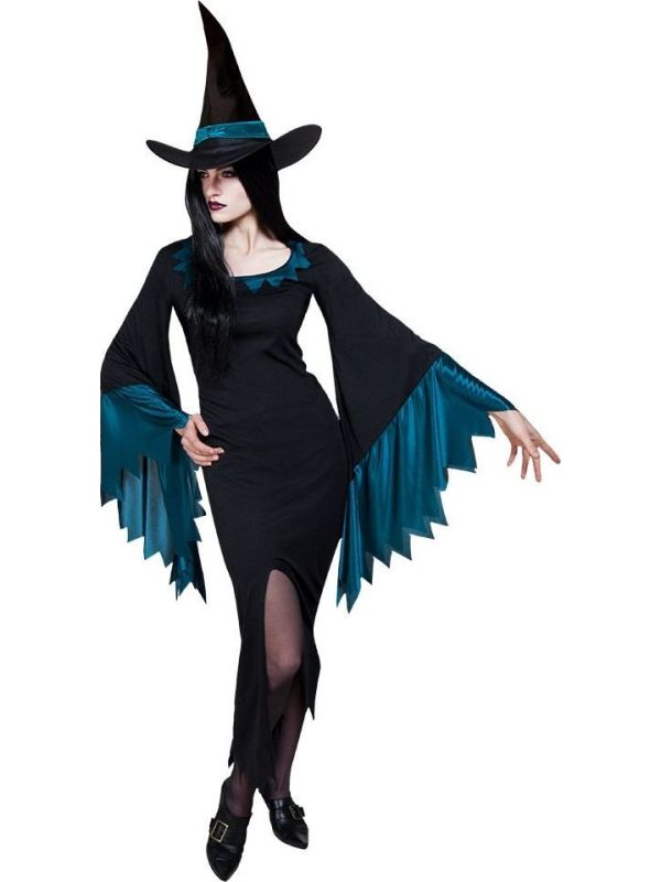 Halloween duistere heks jurk dames