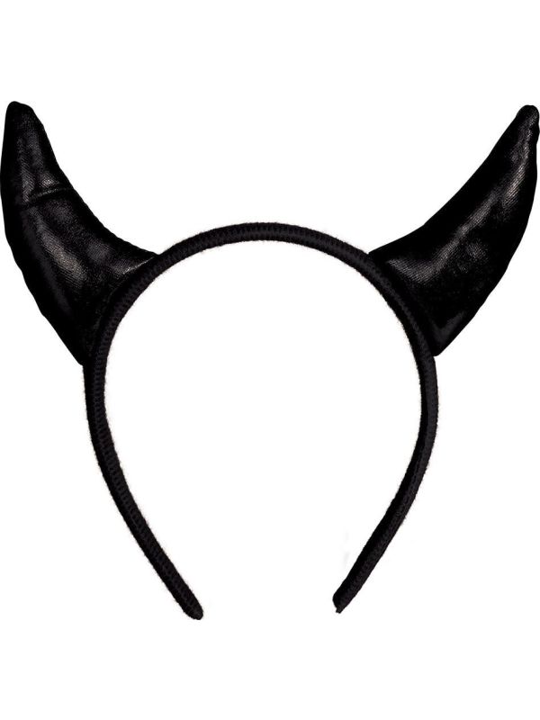 Halloween Glanzende Zwarte Duivel Setje