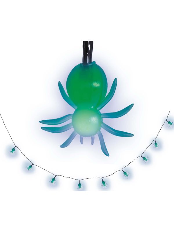 Halloween Groene Spinnen Lichtslinger
