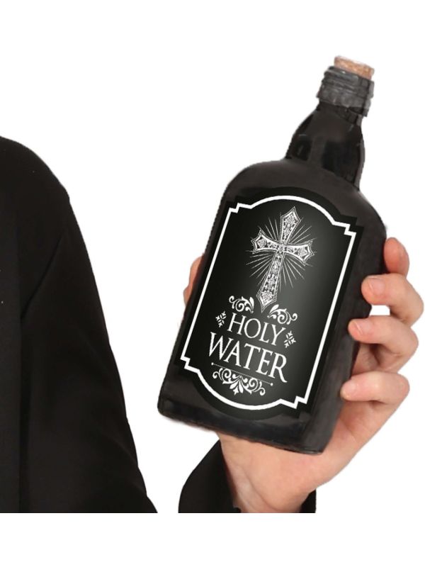 Halloween Heilig Water Zwarte Fles 19cm