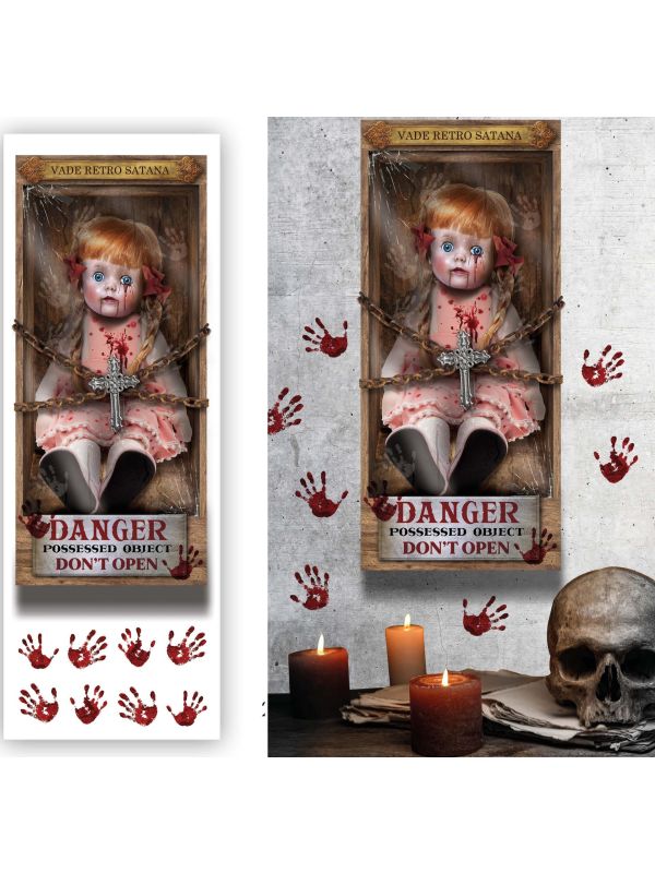 Halloween Killer Doll Muursticker