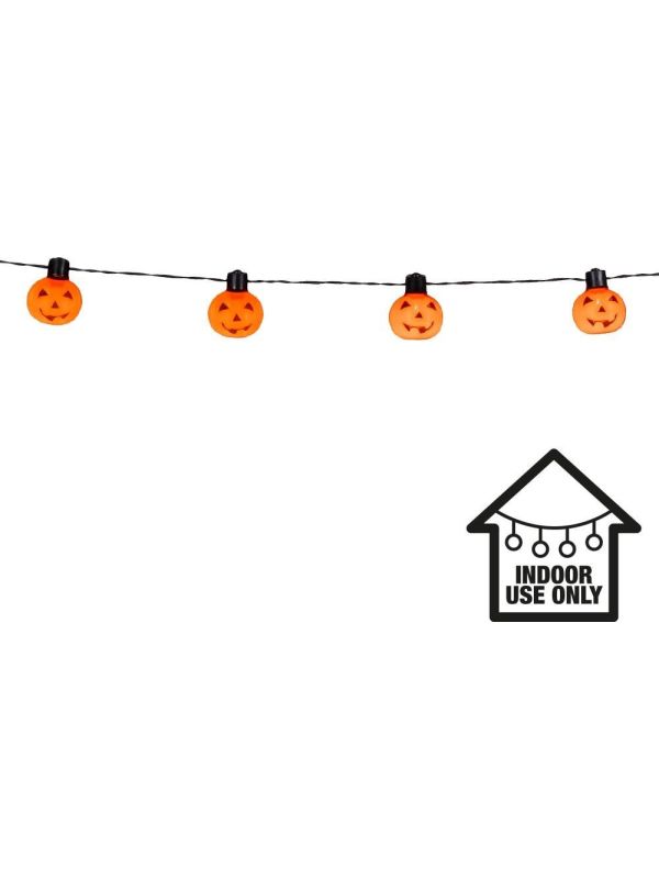 Halloween Lichtsnoer met Pompoenen 175cm