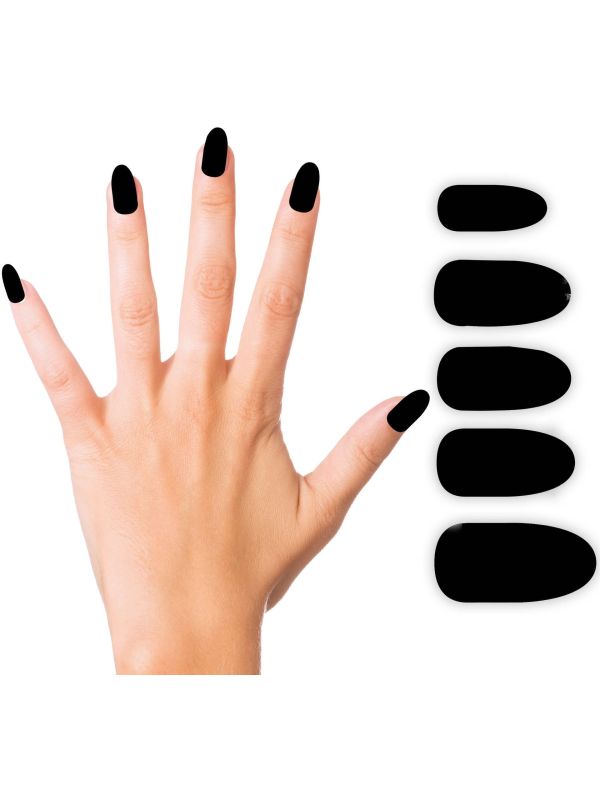 Halloween Nagels Zwart