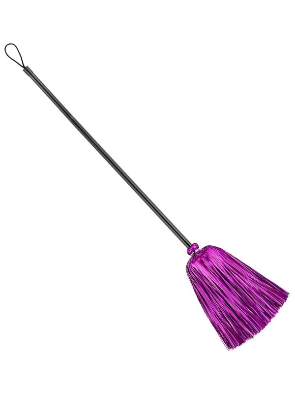 Halloween Paarse Folie Heksenbezem